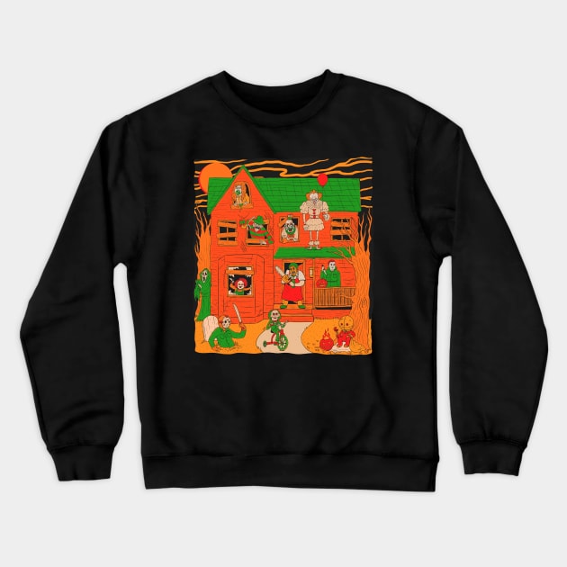 House of Horrors Crewneck Sweatshirt by chrisraimoart